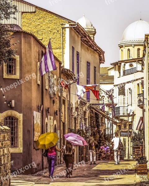 Cyprus Limassol Old Town Street Architecture