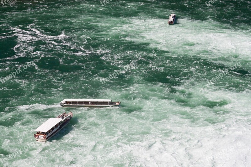 Rhine Falls Water Boat Nature Schaffhausen