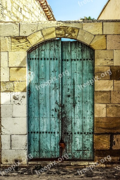 Door Wooden Old Aged Weathered