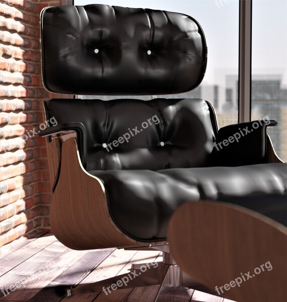 Armchair Leather Chair Ic Black Furniture