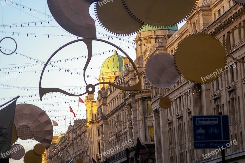 Regent Street Christmas Lights London Urban Free Photos