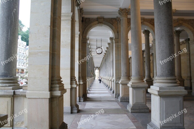 Karlovy Vary The Colonnade Spa Columns Architecture