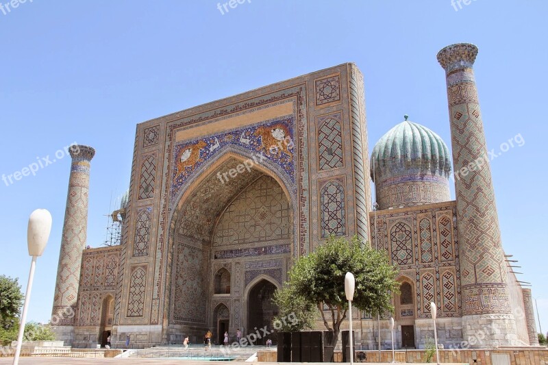 Uzbekistan Mosque Samarkand Registan Registan Square