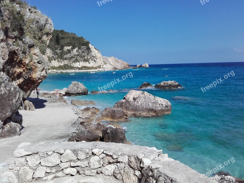 Clear Water Rocks Great Azure Free Photos