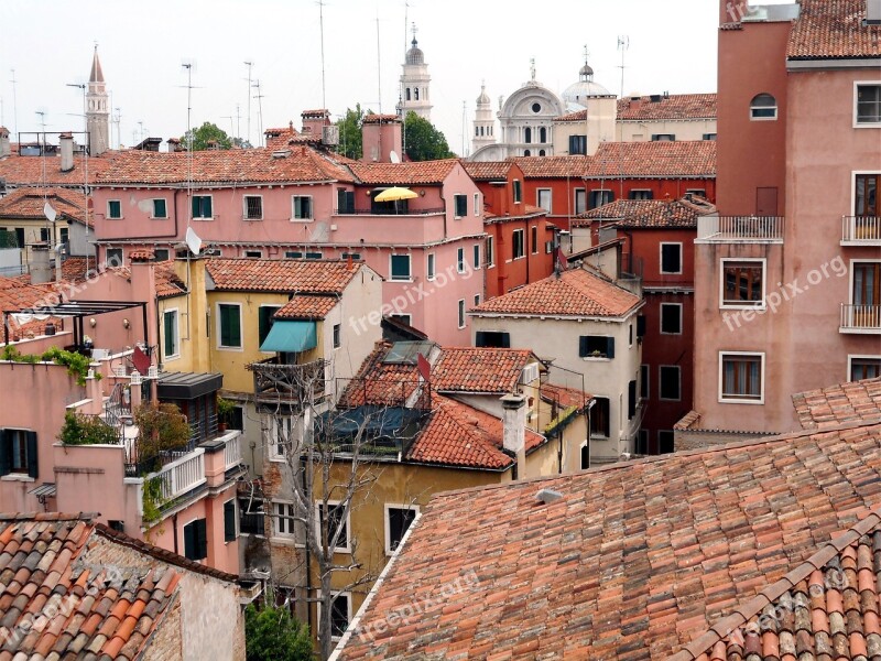 House Venice Italy Roof Old Houses