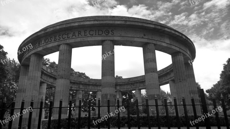 Guadalajara Jalisco Mexico Monument Black And White