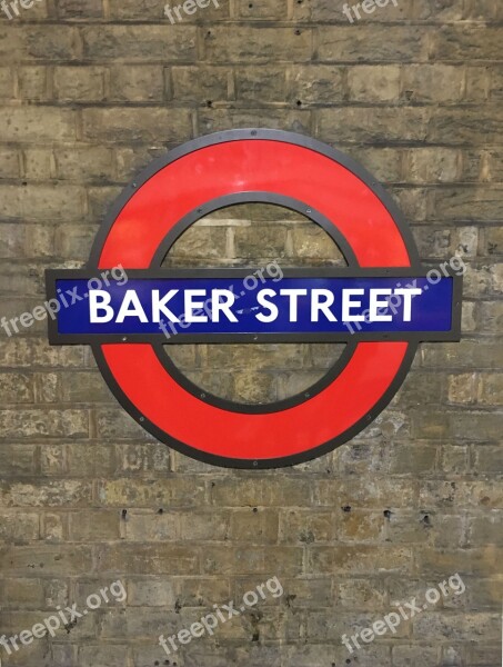 Bakerstreet London Sherlock Holmes Metro Station Free Photos