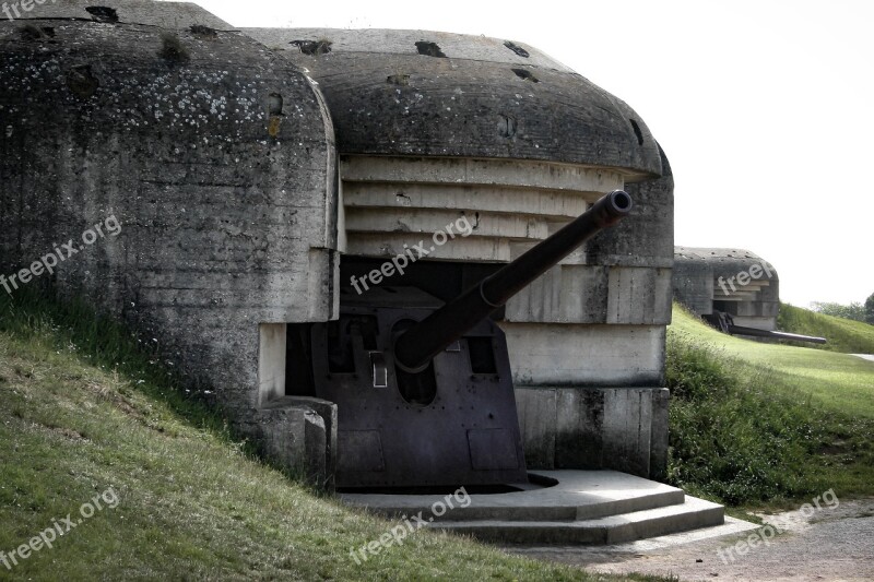 Normandy Gun War Atlantic Wall Wwii