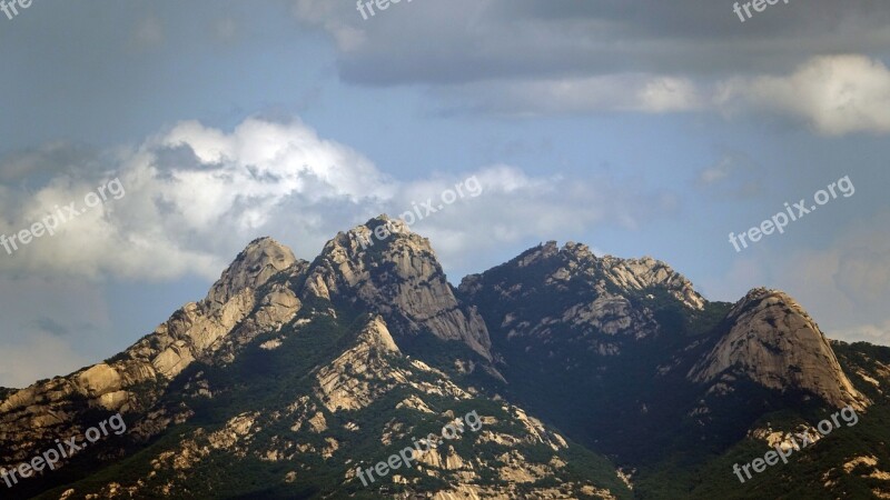 Mountain Bukhansan Mountain Sky Bukhansan Free Photos