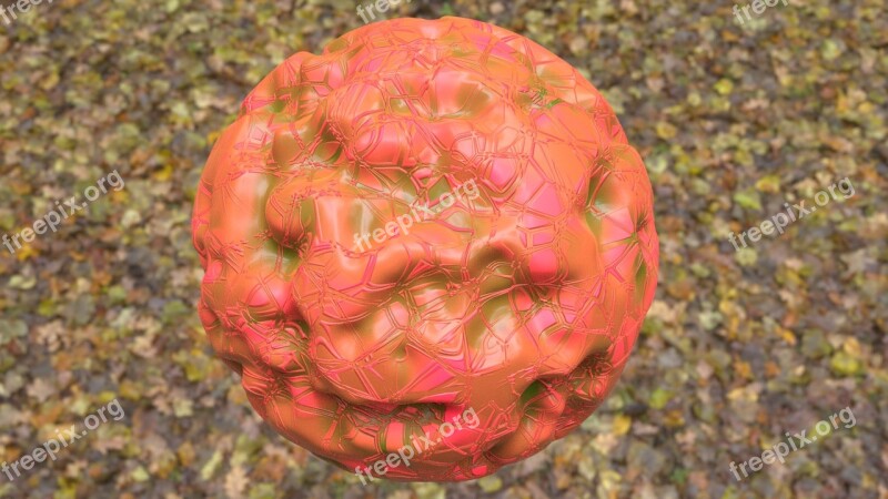 Ball Leaves Leather 3d Blender