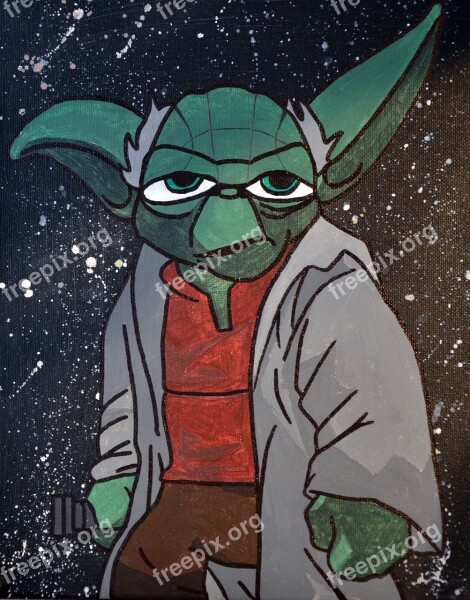 Star Wars Yoda Painting Drawing Jedi