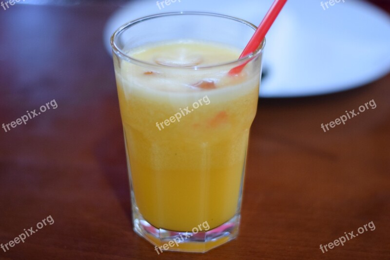 Orange Orange Juice Served Cocktail Juice