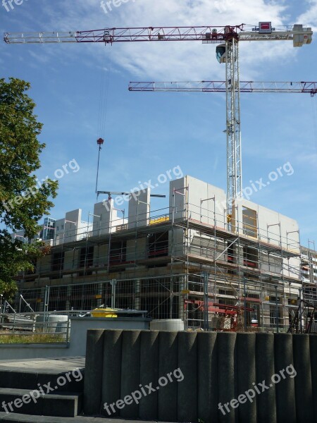 Tower Crane Housebuilding Trolley Boom Large Blocks