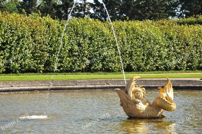 Fountain Fish Water Sculpture Peterhof