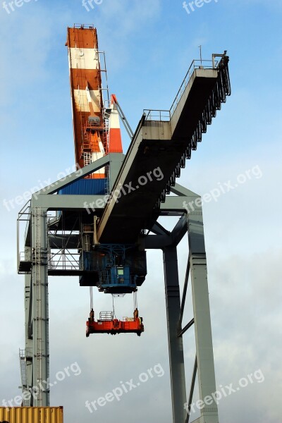 Crane Container Crane Cargo Transportation Harbor