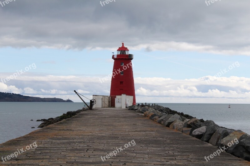 Poolbeg Lighthouse Dublin Dublin Bay Ireland Lighthouse