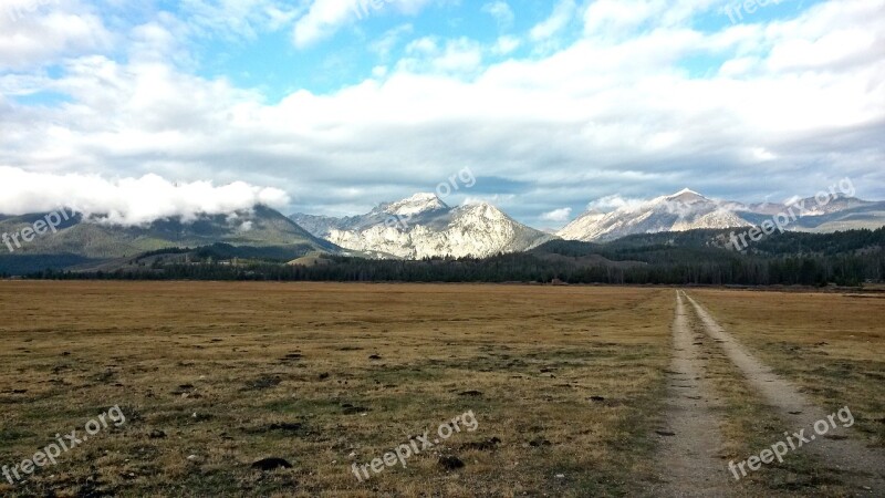 Stanley Basin Sawtooths Sawtooth Mountains Country Road Dirt Road