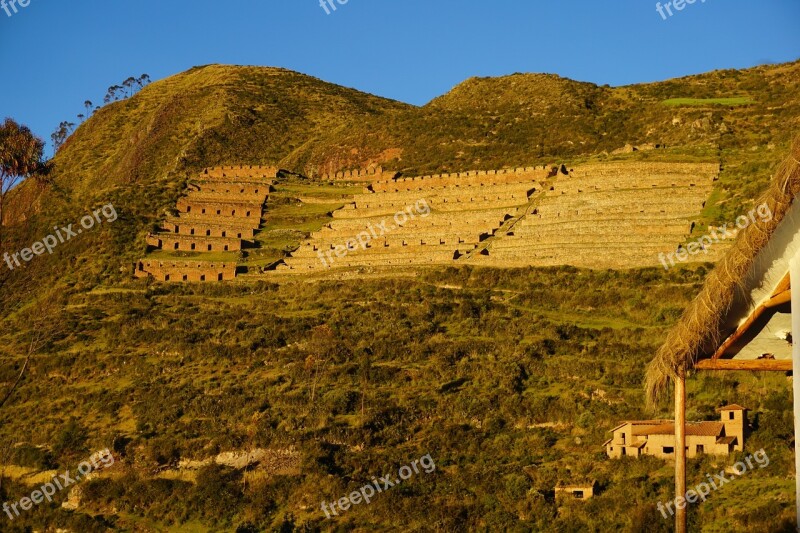 Inca Peru Granaries Ruin Free Photos