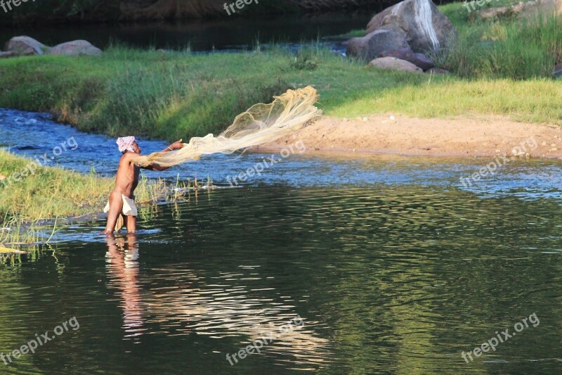 Fisherman Fisher Fish Lake Lake Man