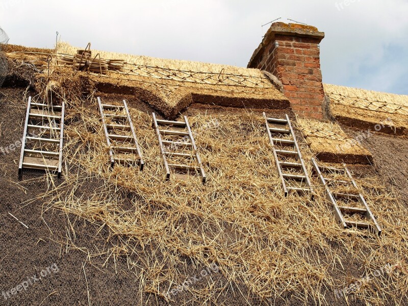 Roof Thatch Repair Cottage Free Photos