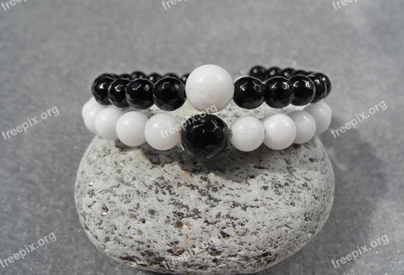 Bracelet Jin Jang Yin-yang Mineral Onyx