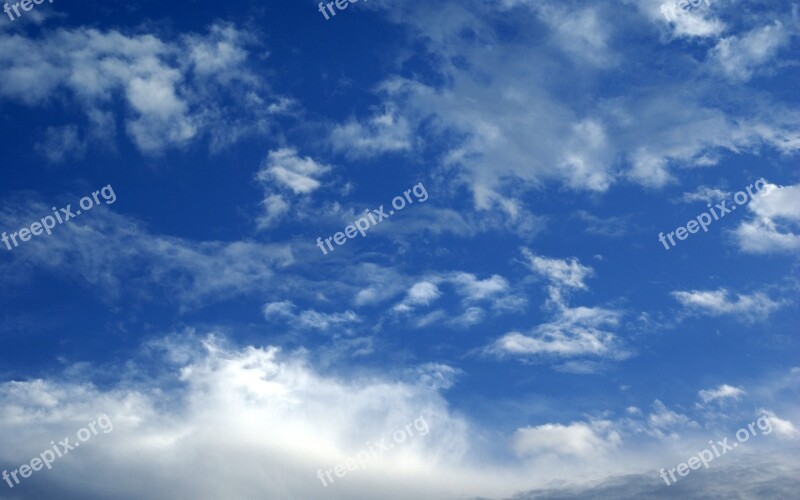 Blue Sky Cloud Clear Skies Landscape Sky