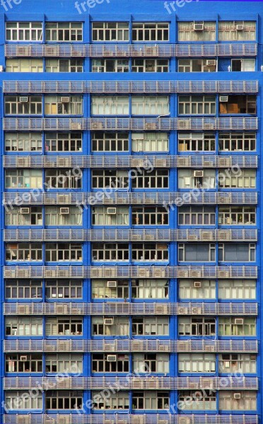 Balconies Condos Blue Building Architecture