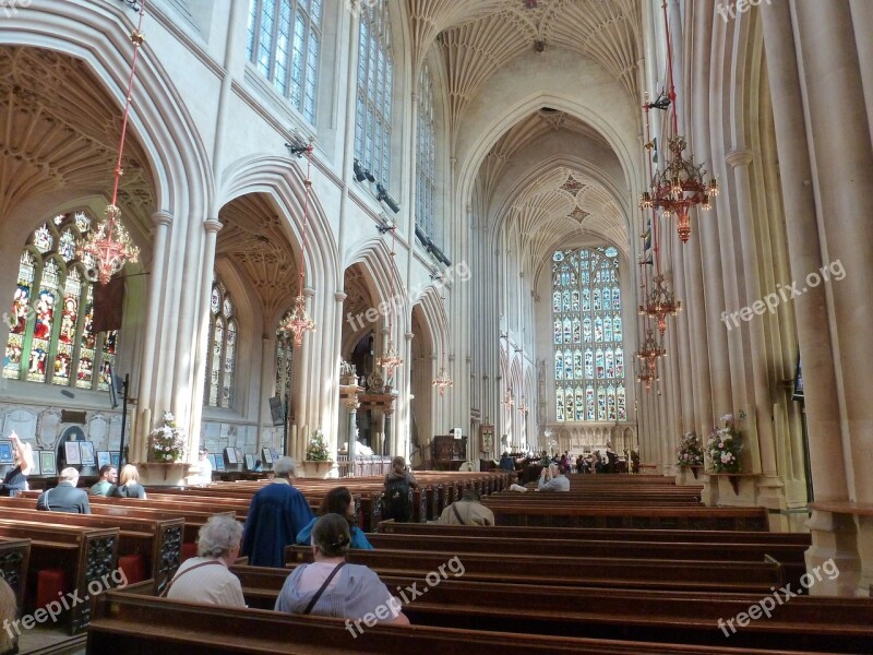 Bath Abbey England Churches Free Photos