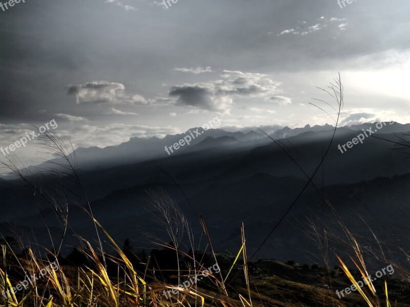 Mountains Landscape Sunset Andy Colombia