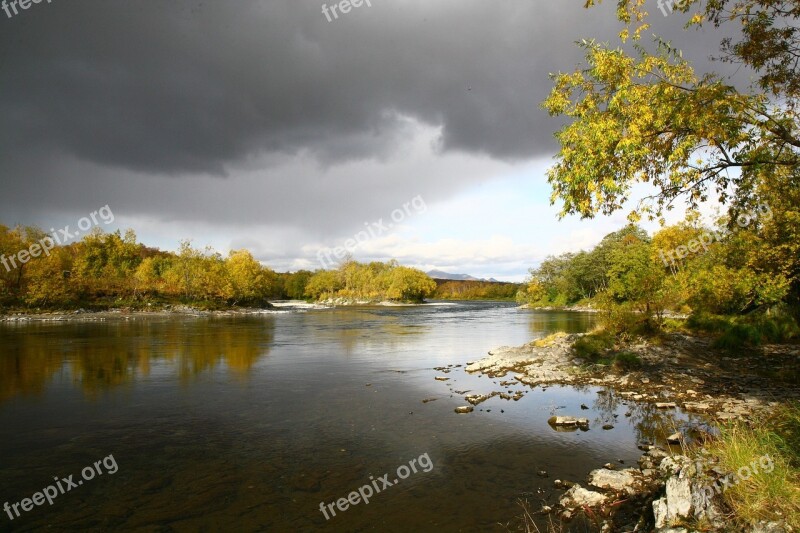 River Back On Track Bend Water For