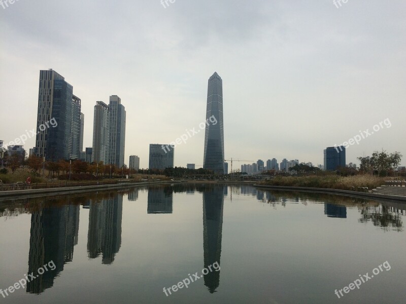 Songdo Landscape Building View Park Free Photos