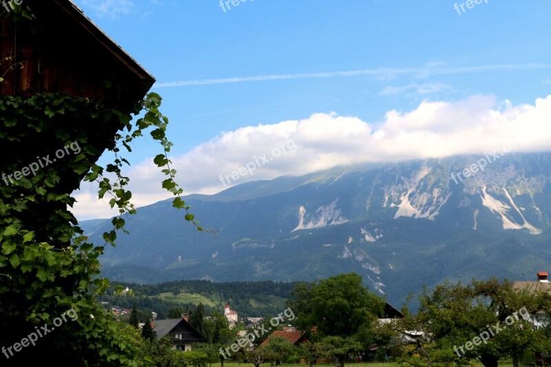 Lake Bled Mountains Summer Alps Lake