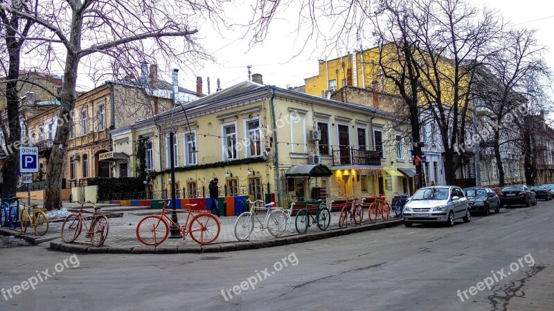 Odessa Street Machinery Fence Bicycles