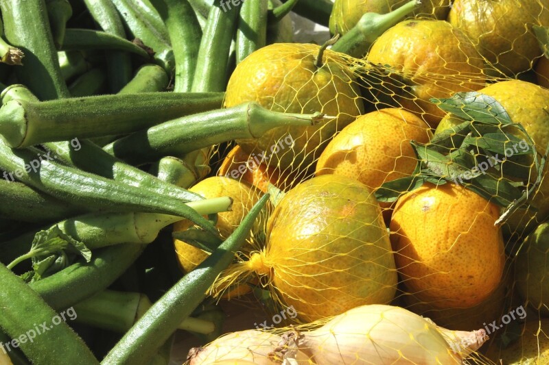 Fair Okra Tangerine Free Photos