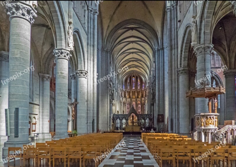 Belgium Ypres St Martin's Cathedral Europe Architecture