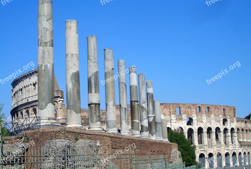 Rome Italy Antiquity Columnar Colosseum