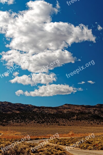 Road Desert Landscape California Usa