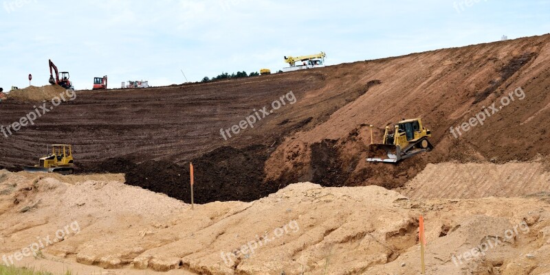 Construction Site Industry Backhoe Heavy Equipment Construction