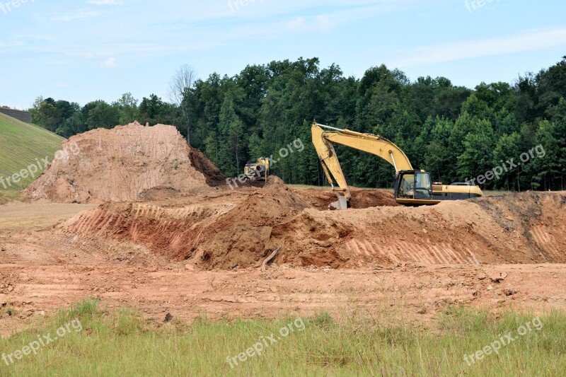 Construction Site Industry Backhoe Heavy Equipment Construction