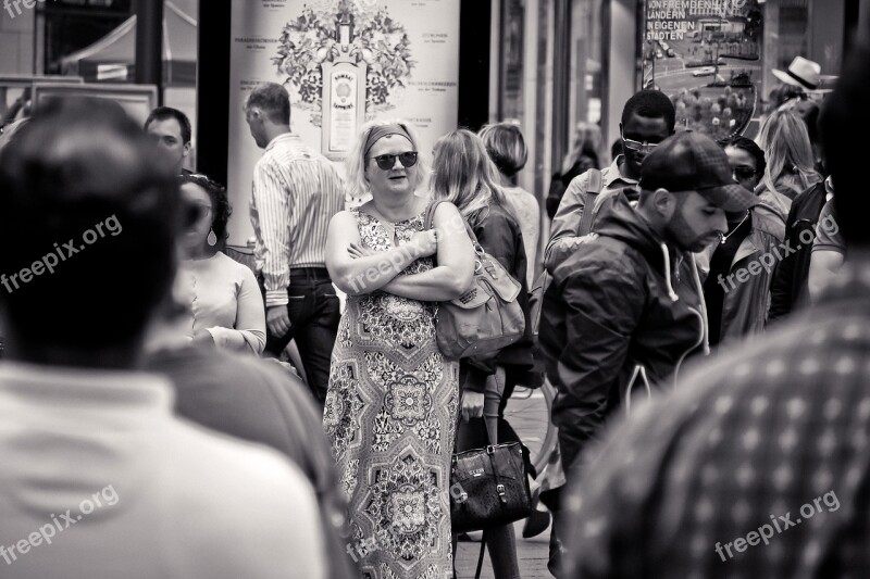 Street Photography Woman Urban Road Black And White