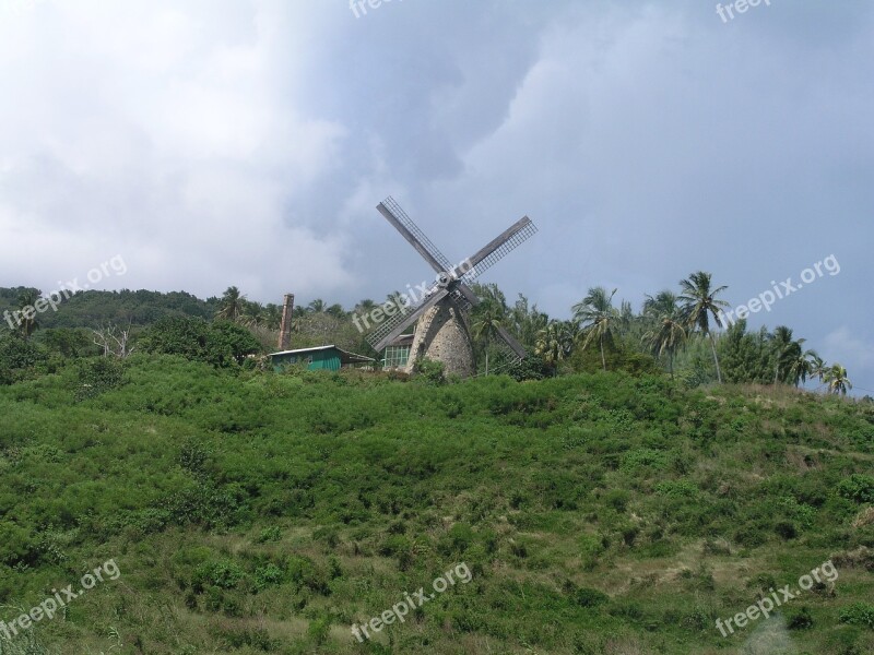 Windmill Barbados Island Travel Caribbean