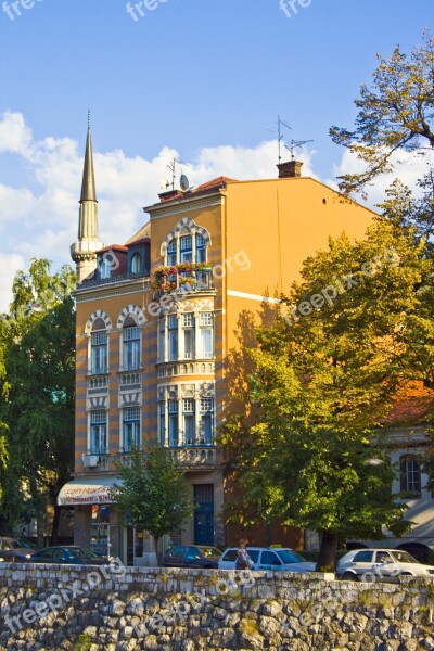 Sarajevo House Architecture Minaret Free Photos