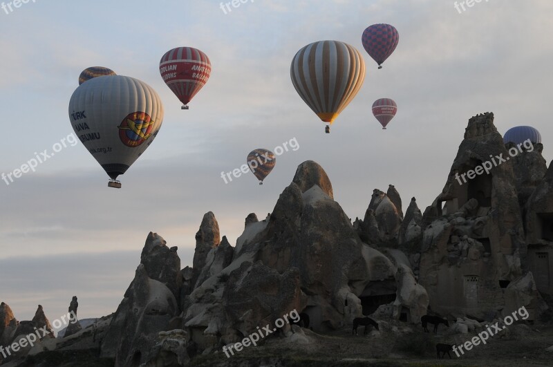 Balloon Balloons Ballooning Cappadocia Sky