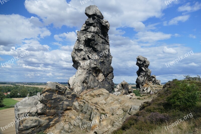 Sandstone Rocks Viewpoint View Devil's Wall Rock