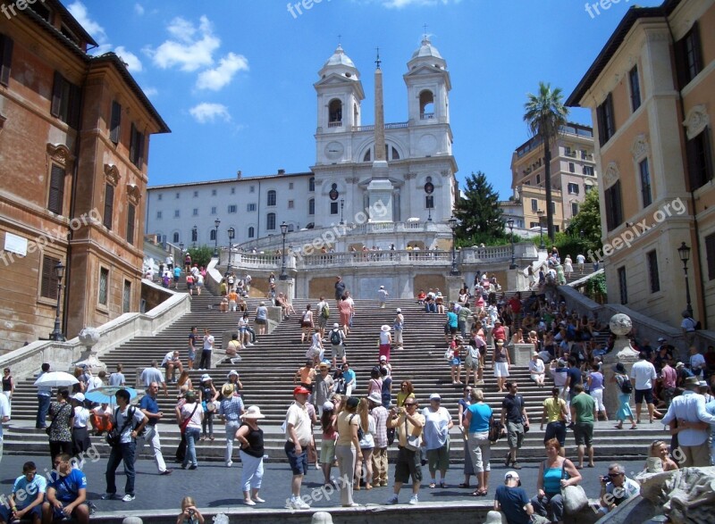 Rome Spanish Steps Architecture Italy Building