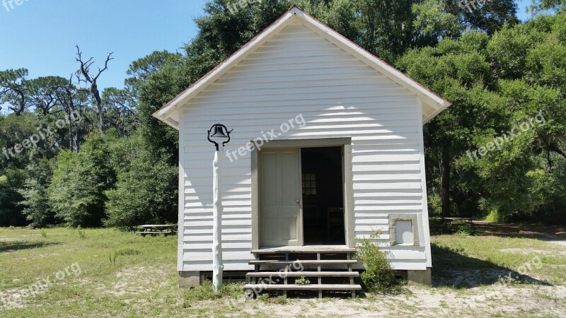 Small Church Cumberland Island Bell White Free Photos