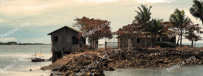 Boats Outrigger Sea Island Outcrop