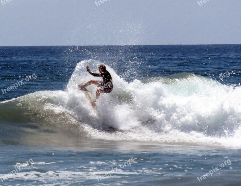 Surf Surfer Wave Wetsuit Beach