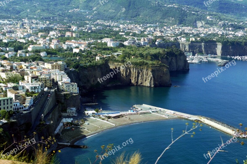 Italy Campania Cliff Coast Tourism