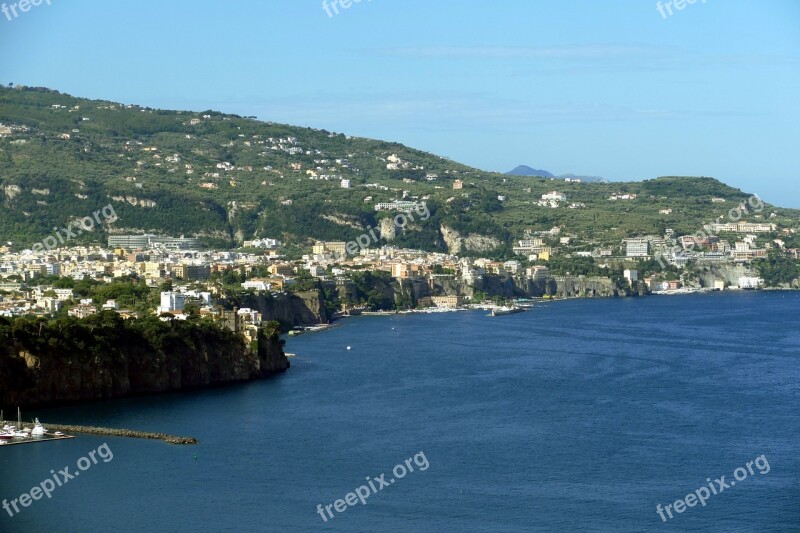 Italy Campania Cliff Coast Tourism